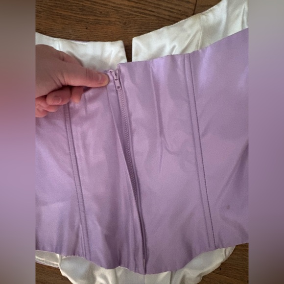 Jessica McClintock Gunne Sax Lilac Satin Corset Top NWT Millennium 2000 Sz 5/6 - Picture 5 of 14